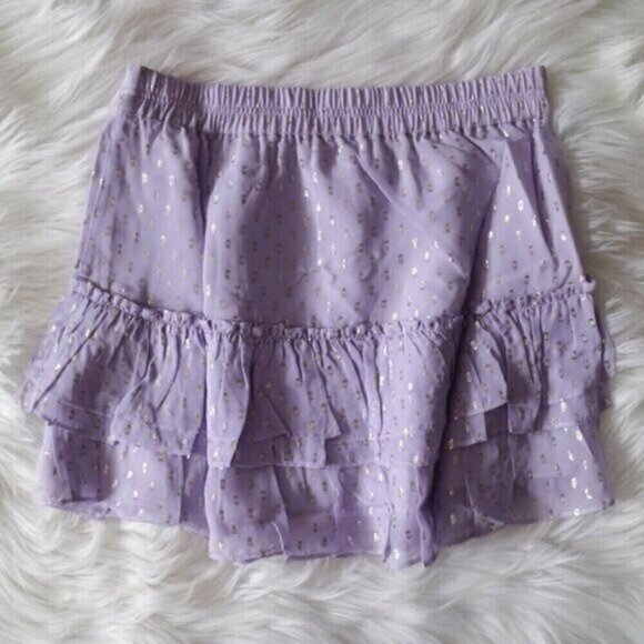 NWT Generation Love Audrina Silk Mini Skirt Size XS High Waisted Lilac Purple - Picture 5 of 7